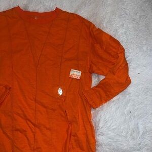 FP Movement by Free People oversized Orange Long Sleeve Tee